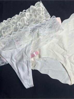 Victoria Secrets Women's Thong & Seamless Brief Set of 3